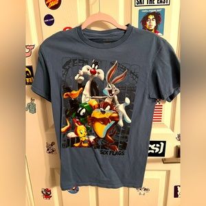 six flag looney toons tee